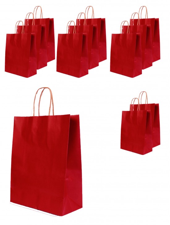 Solid Color Kraft Paper Gift Bags(12Pcs) 11"X8.7"X4.3" Solid Color Kraft Paper Gift Bags(12Pcs) 11"X8.7"X4.3"